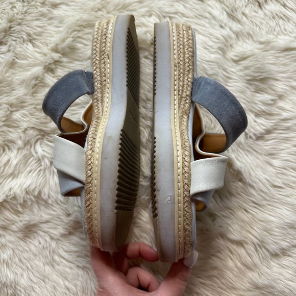 Splendid Fara French Blue Leather/Suede Espadrille Sandals Women's 8M - Picture 4 of 8